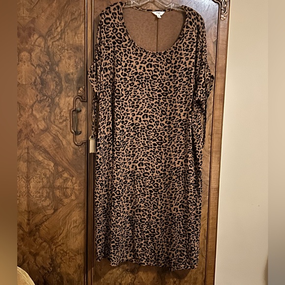 Leopard print stretchy dress size 3x Terra & Sky - Picture 9 of 9